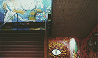 Grafitis en las escaleras