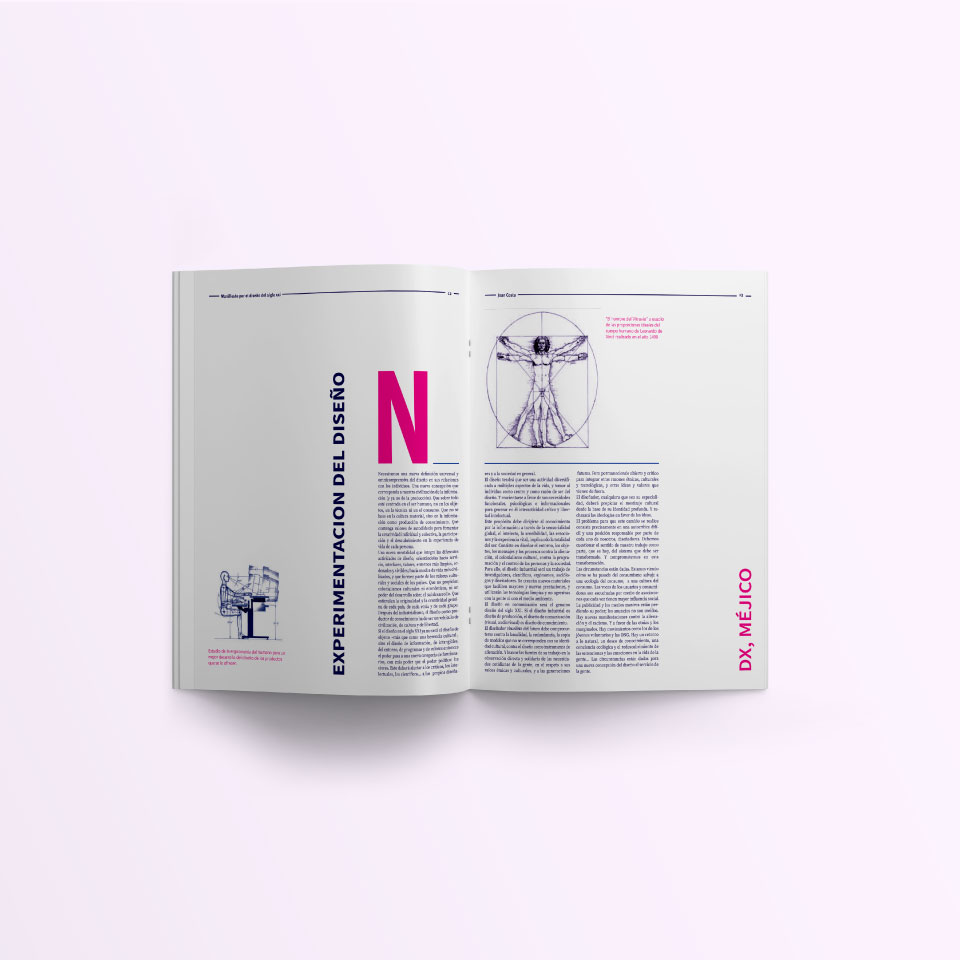 Mockup de la entrada a la segunda nota de la revista tipográfica