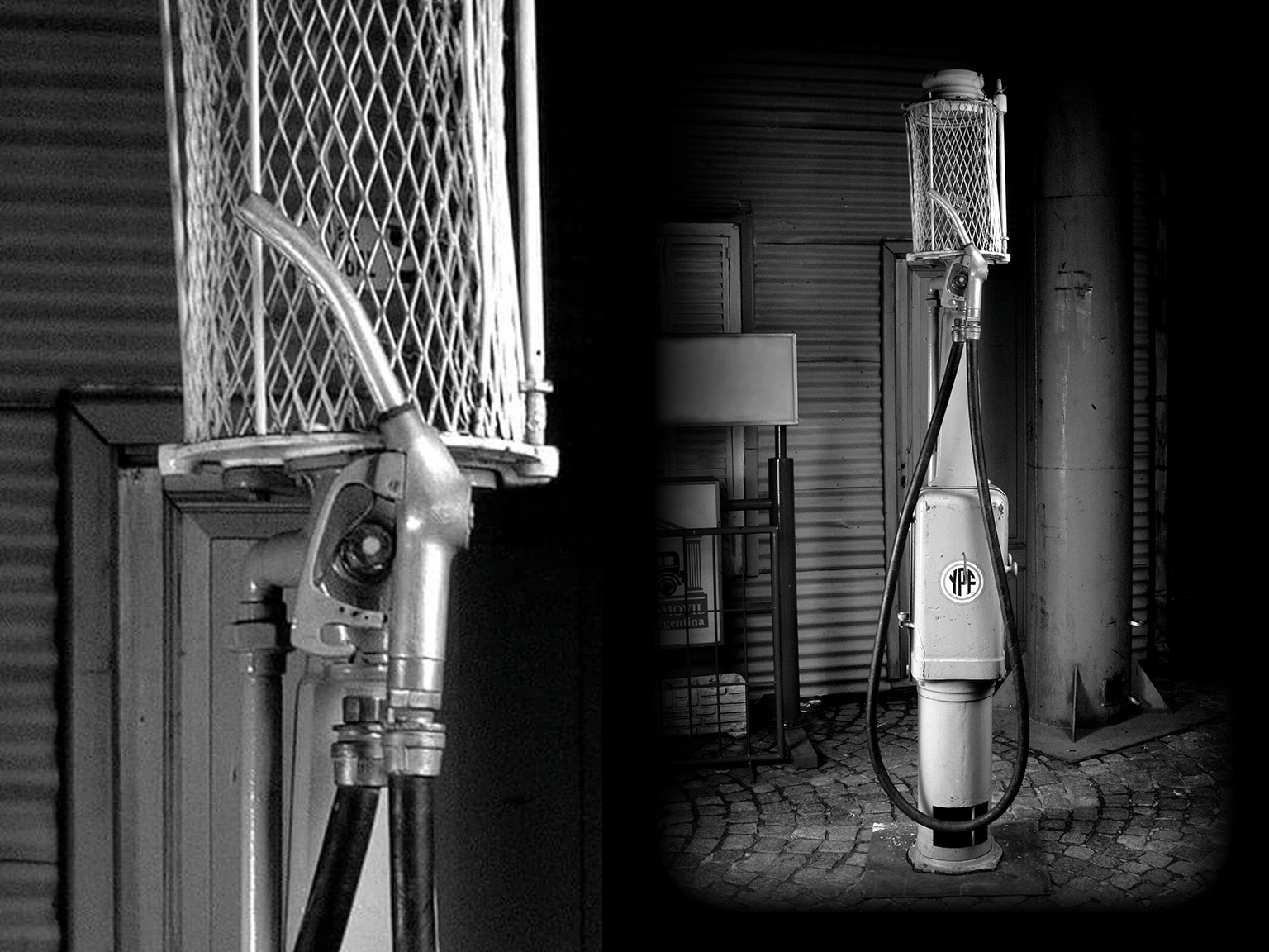 imagen de surtidor de nafta para YPF producido por Siam en los años 1920'