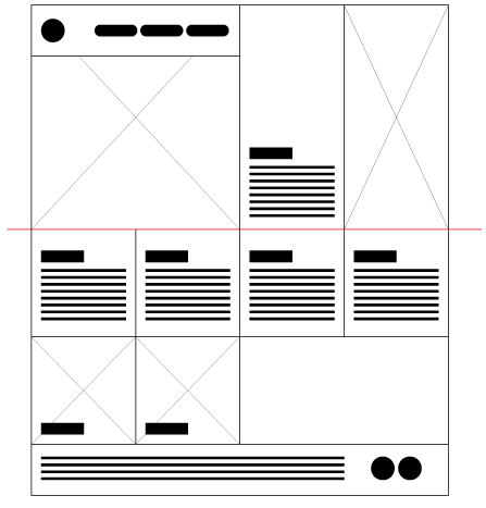 Wireframe para estrutura Desktop
