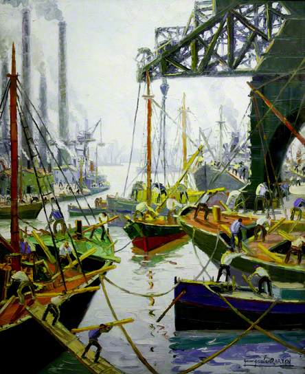 Cuadro de Quinquela Martín Sol de la mañana