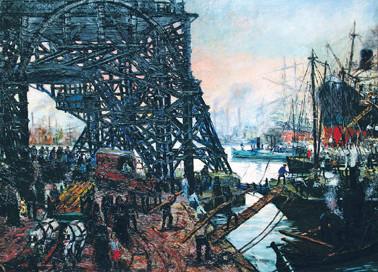 Cuadro de Quinquela Martín El puente de La Boca