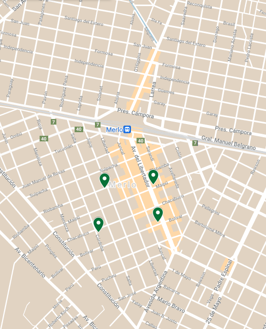 Mapa de Merlo