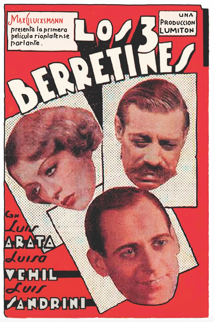 Afiche Los tres berretines